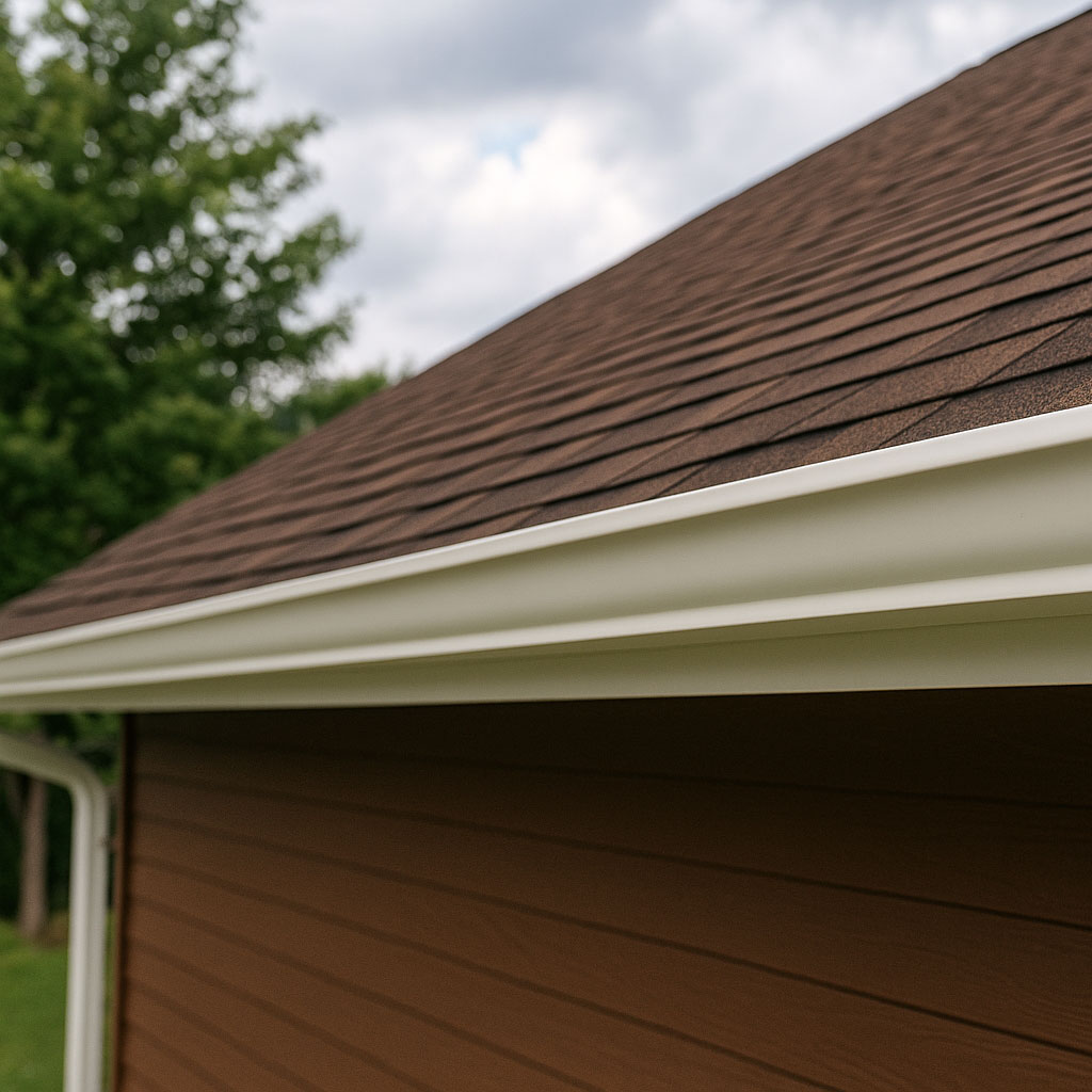 A larger 6 inch K-Style Gutter effectively channeling water
